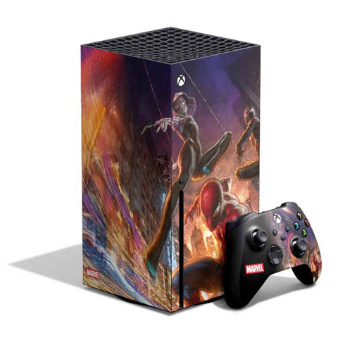 Marvel Spiderman Group Wall Xbox Series X Skins